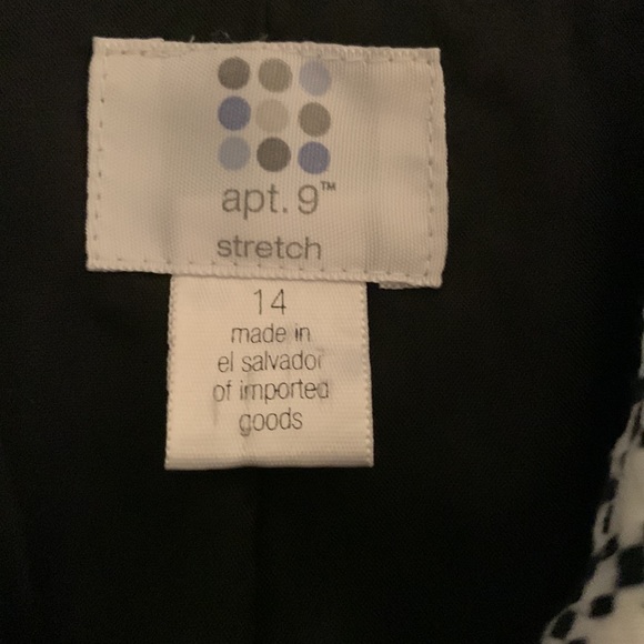 Apt. 9 Black & White Coat Sz. 14 - Picture 8 of 9